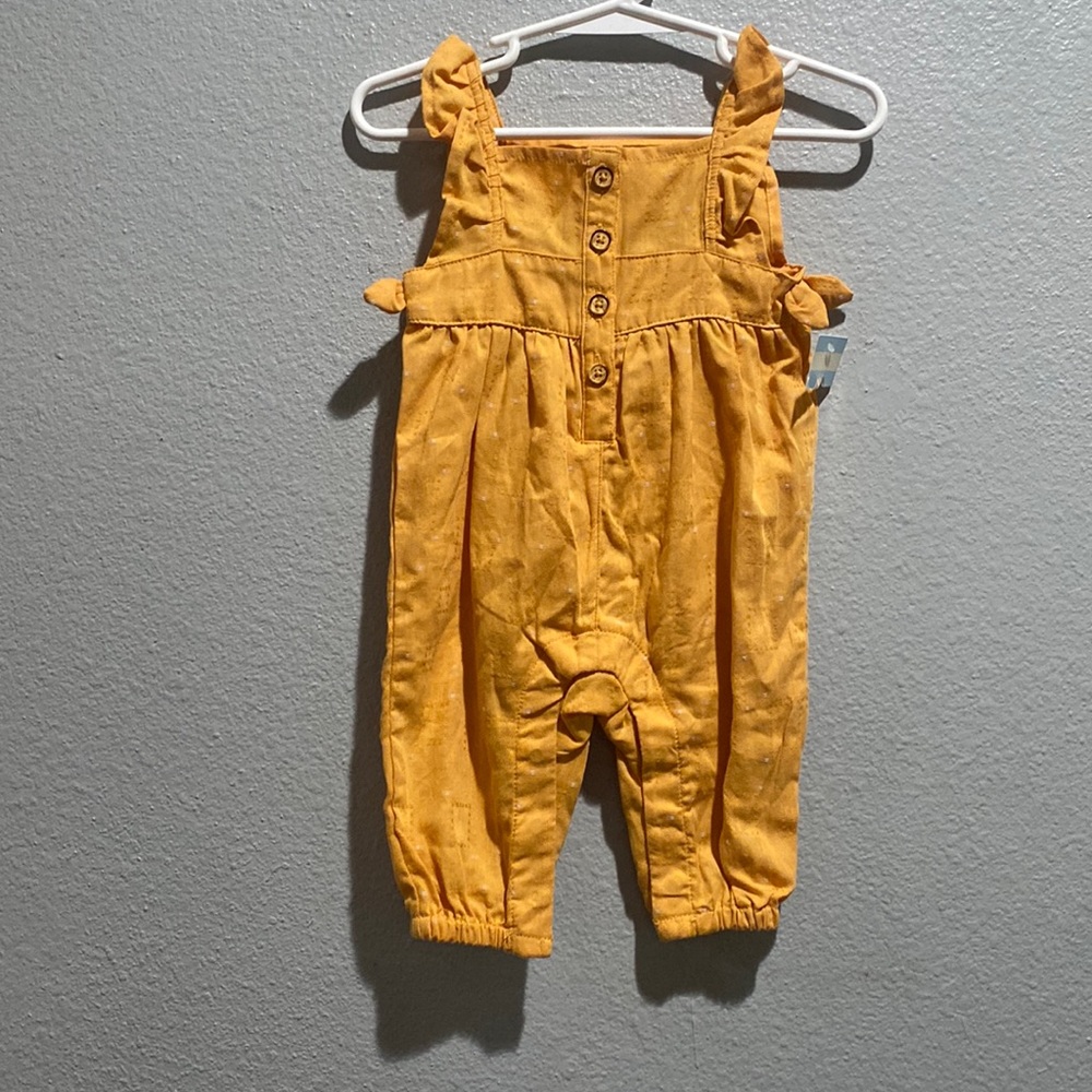 Cat and Jack 0-3 month mustard romper